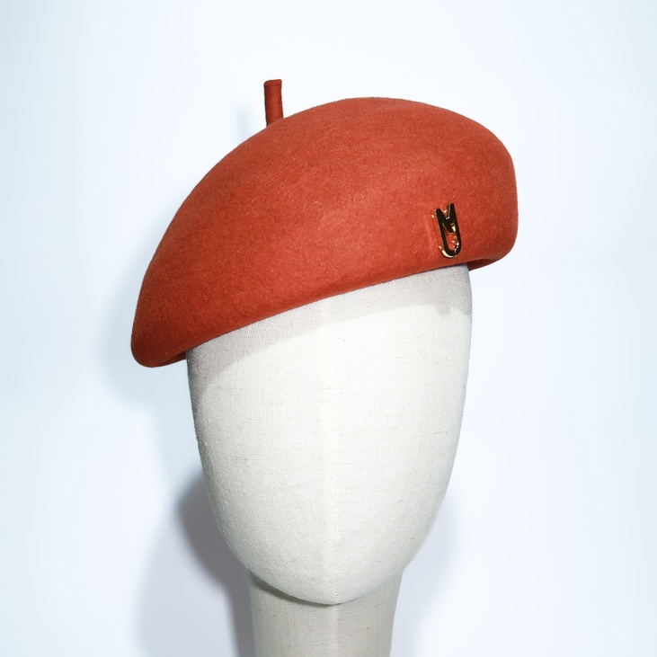 Contour Beret/ terracotta