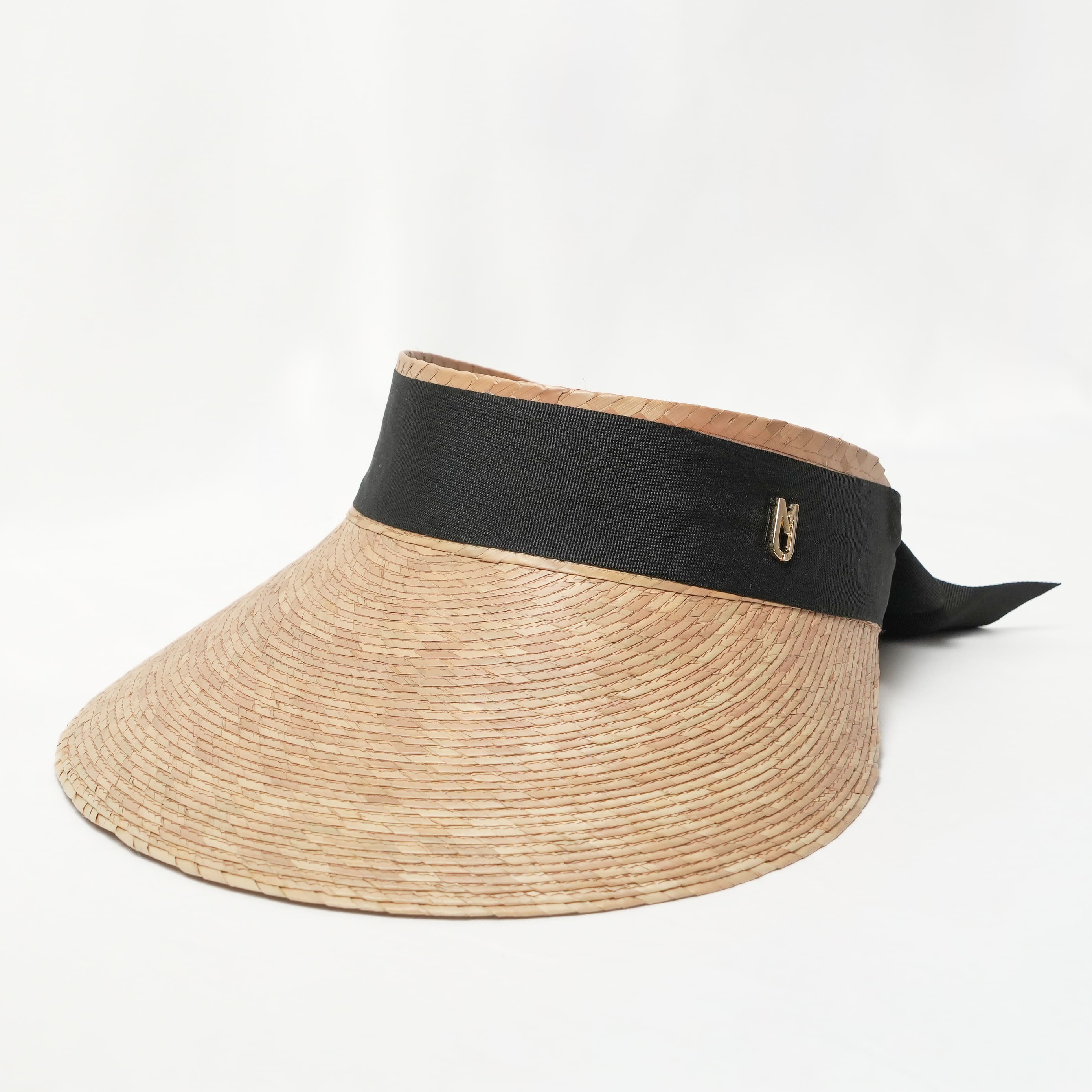 palma Straw Visor - Black Detail